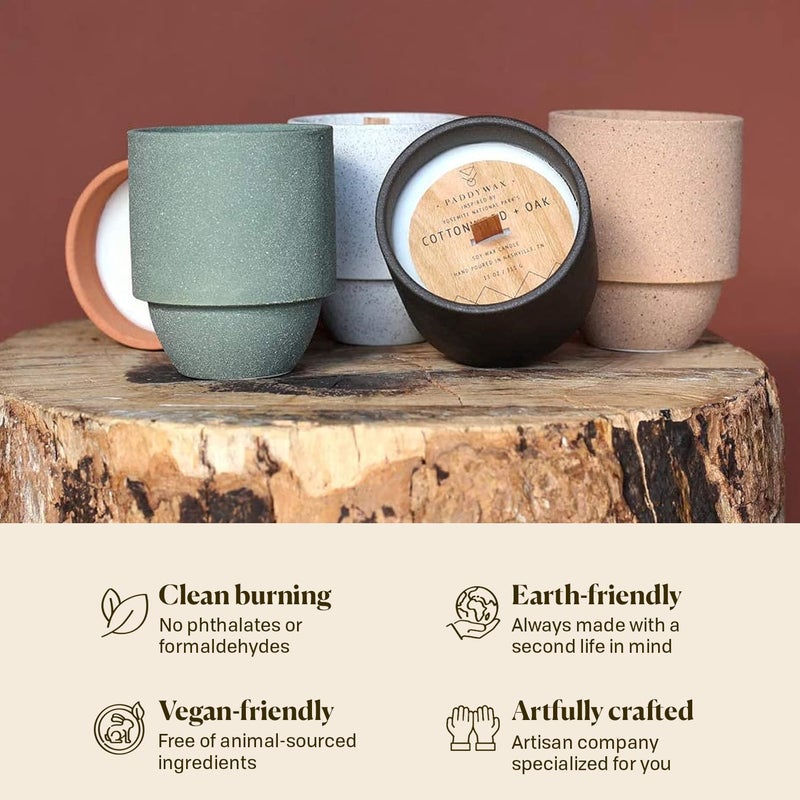Paddywax National Parks Artisan Soy Wax Scented Candle Made in the USA  11-Ounce Textured Ceramic Jar  Yosemite - Image 3